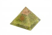 Hakiki Doğal Olivin Taşı Orgonit Piramit 200 Gram - 2