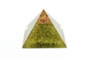 Hakiki Doğal Olivin Taşı Orgonit Piramit 200 Gram - 3