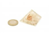 Hakiki Doğal Selenit Taşı Orgonit Piramit 32 Gram - 4