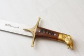 92 Cm Yatağan İşçilikli Kurt Başlı Fatih Kılıcı - 4