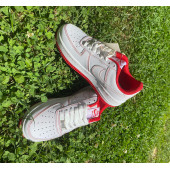 Nike Air Force 1 '07 Contrast Stitch - White University Red Unisex Sneakers - 5