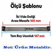Mobilya Mutfak Dolabı  Banyo Çekmece Dolap Kapak Kulpu Kulbu Füme 160 mm Metal Kulp - 2