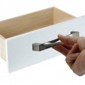 Mobilya Mutfak Dolabı  Banyo Çekmece Dolap Kapak Kulpu Kulbu Füme 160 mm Metal Kulp - 3