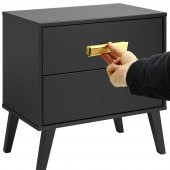 Mobilya Çekmece Dolap Kapak Kulpu Plastik Gold Altın Kulp 96 mm - 3