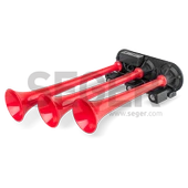 SEGER Seger 86em mehter korna 24volt kırmızı plastik borulu 8 farklı melodili - 2