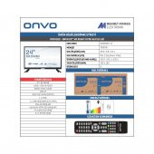 Onvo OV24102 HD 24" 61 Ekran Uydu Alıcılı LED TV - 2
