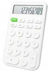Valkyrie Junno Sevimli Yuvarlak Tuşlu 12 Basamaklı Masaüstü Hesap Makinesi Beyaz - 1