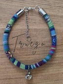 Zilli Kedi Köpek Boyun Tasması Bohem Kedi Kolyesi - Açık Mavi - 4