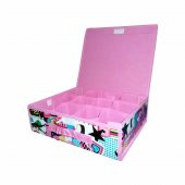 12 Bölmeli Çekmece Düzenleyici Organizer Pembe Desenli 101 - 1