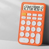 Valkyrie Junno Sevimli Yuvarlak Tuşlu 12 Basamaklı Masaüstü Hesap Makinesi Turuncu - 10