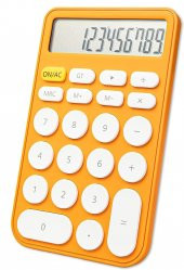 Valkyrie Junno Sevimli Yuvarlak Tuşlu 12 Basamaklı Masaüstü Hesap Makinesi Sarı - 5