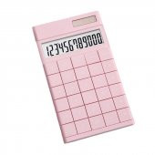 Valkyrie 12 Basamaklı Güneş Enerjili Masaüstü Hesap Makinesi Slim Tasarım Pembe - 4