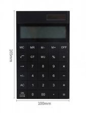 Valkyrie 12 Basamaklı Güneş Enerjili Masaüstü Hesap Makinesi Slim Tasarım Siyah - 2