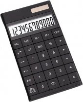 Valkyrie 12 Basamaklı Güneş Enerjili Masaüstü Hesap Makinesi Slim Tasarım Siyah - 4