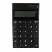 Valkyrie 12 Basamaklı Güneş Enerjili Masaüstü Hesap Makinesi Slim Tasarım Siyah - 5