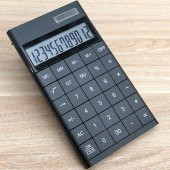 Valkyrie 12 Basamaklı Güneş Enerjili Masaüstü Hesap Makinesi Slim Tasarım Siyah - 7