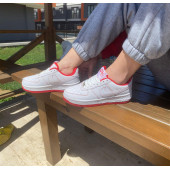 Nike Air Force 1 '07 Contrast Stitch - White University Red Unisex Sneakers - 3