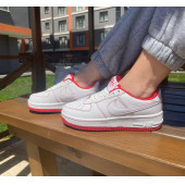 Nike Air Force 1 '07 Contrast Stitch - White University Red Unisex Sneakers - 4