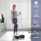 Valkyrie M570 Titreşimli Masaj ve Spor Aleti Vibrating Plate - 2x Direnç Lastiği - Bluetooth USB Bağlantı Speaker - Kumandalı - 3