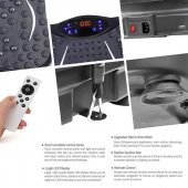 Valkyrie M570 Titreşimli Masaj ve Spor Aleti Vibrating Plate - 2x Direnç Lastiği - Bluetooth USB Bağlantı Speaker - Kumandalı - 8