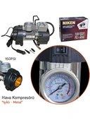NİKEN Araç lastik hava kompresörü metal 12v 150psi ışıklı NİKEN - 2