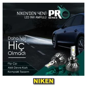 NİKEN H4 led xenon far aydınlatma seti şimşek etkili niken pro 7600lm - 2