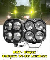 Off Road 3 inç  Beyaz ışık Kare Spot Çalışma Ve Sis Lambası 1 ADET - 1
