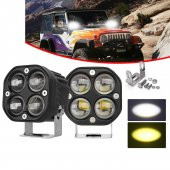 Off Road 3 inç  Beyaz ışık Kare Spot Çalışma Ve Sis Lambası 1 ADET - 2