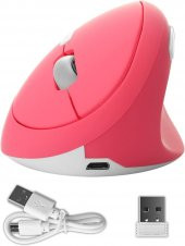 Valkyrie Y08 Dikey Kablosuz 2.4G Sessiz Şarjlı 6 Tuşlu Vertical Mouse 1600DPI 400mAh Pembe - 3
