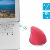 Valkyrie Y08 Dikey Kablosuz 2.4G Sessiz Şarjlı 6 Tuşlu Vertical Mouse 1600DPI 400mAh Pembe - 6
