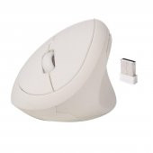 Valkyrie Y08 Dikey Kablosuz 2.4G Sessiz Şarjlı 6 Tuşlu Vertical Mouse 1600DPI 400mAh Beyaz - 1