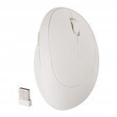Valkyrie Y08 Dikey Kablosuz 2.4G Sessiz Şarjlı 6 Tuşlu Vertical Mouse 1600DPI 400mAh Beyaz - 2