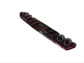 AUTOGP honda civic fc5 uyumlu 4 egzoz difüzör parlak siyah kırmızı şeritli 2016-19 thumbnail 2