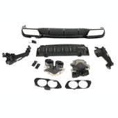 AUTOGP Mercedes w213 e53 arka difüzör ve egzoz seti siyah çıta thumbnail 2