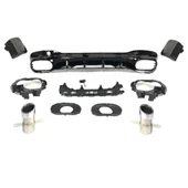 AUTOGP Mercedes cla w118 cla35 difüzör ve egzoz ucu krom 2019+ - 1