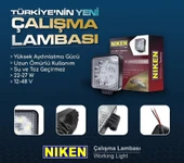 NİKEN Çalışma lambası ledli kare 22-27w 9 ledli niken - 2