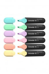 Schneider Pastel Fosforlu Kalem 6 Lı Set - 1