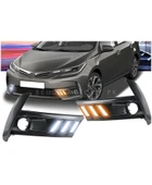 Space Toyota corolla sis lambası çerçevesi gündüz drl ledi sarı beyaz 2016 - 2017 - 2018 - 3