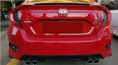 AUTOGP Honda civic fc5 uyumlu arka tampon difüzörü 4 çıkış egzoz parlak siyah - 1