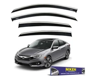 NİKEN Honda civic fc5 uyumlu cam rüzgarlığı kromlu 2016+ niken - 1