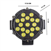 LEADER Off road sis lambası ledli 51watt 17 ledli siyah 4x4 - 2