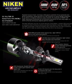 NİKEN H15 led xenon far aydınlatma seti şimşek etkili niken evo 8000lm - 3