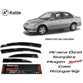 SUNPLEX Honda civic uyumlu cam rüzgarlığı 2001 / 2006 mugen tip sunplex - 1