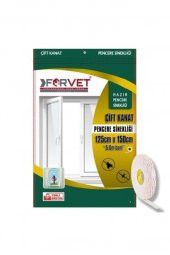 Forvet Çift Kanat Cırtlı Sineklik Pencere Seti 125X150 cm + 4 Metre Bant Hediyeli - 2