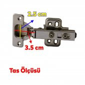 Norman Mutfak Vestiyer Kiler Dolabı Mobilya Kapak Kapağı Metal Düz Krom Pistonlu Tas Menteşe thumbnail 2