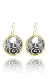 Antik Serisi Roma Parası Motifli Otantik Gümüş Kadın Küpe - 1