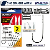 Owner 5100-101 No:1 Uzun Gövde Delikli Tırnaklı Lüfer İğnesi thumbnail 1