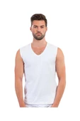 ÖDÜL 7021 ERKEK KOLSUZ V YAKA ATLET BEYAZ 2Lİ - 1