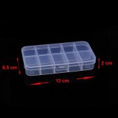 Hayal Sepeti 10 Bölmeli Kapaklı Organizer Kutu 132x69x22 mm - 3