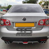 Volkswagen Jetta mk5 Difüzör Arka Tampon Eki 4 Egzoz Çıkışlı Gri - 2